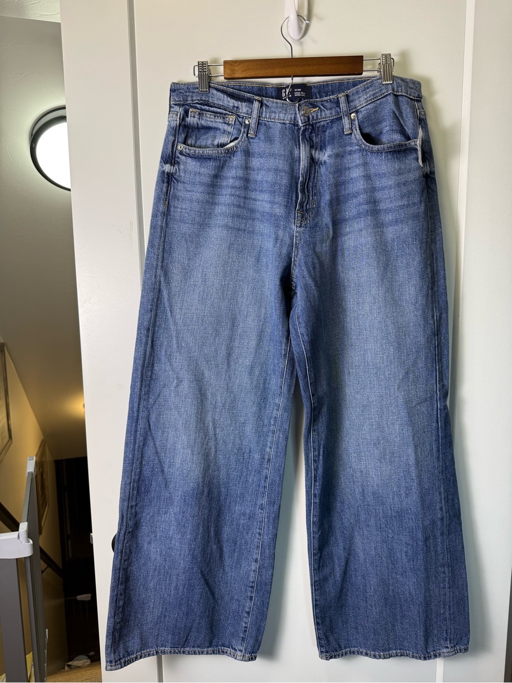 NWT GAP High Rise Wide Leg Jean Relaxed Comfort 100%‎ Cotton 12/31R